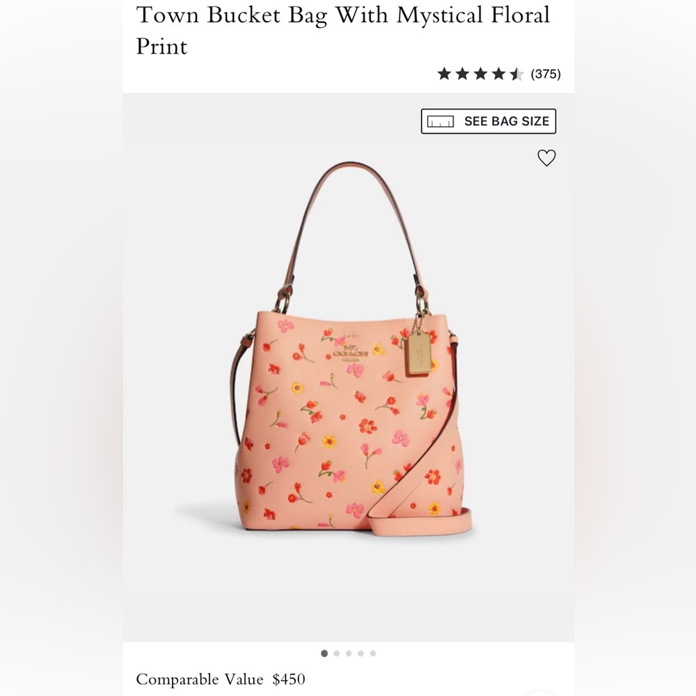 COACH Town Bucket Bag with Mystical Floral Print